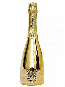 Lamborghini Gold Sparkling Wine w/ Plastic Glasses 750ml